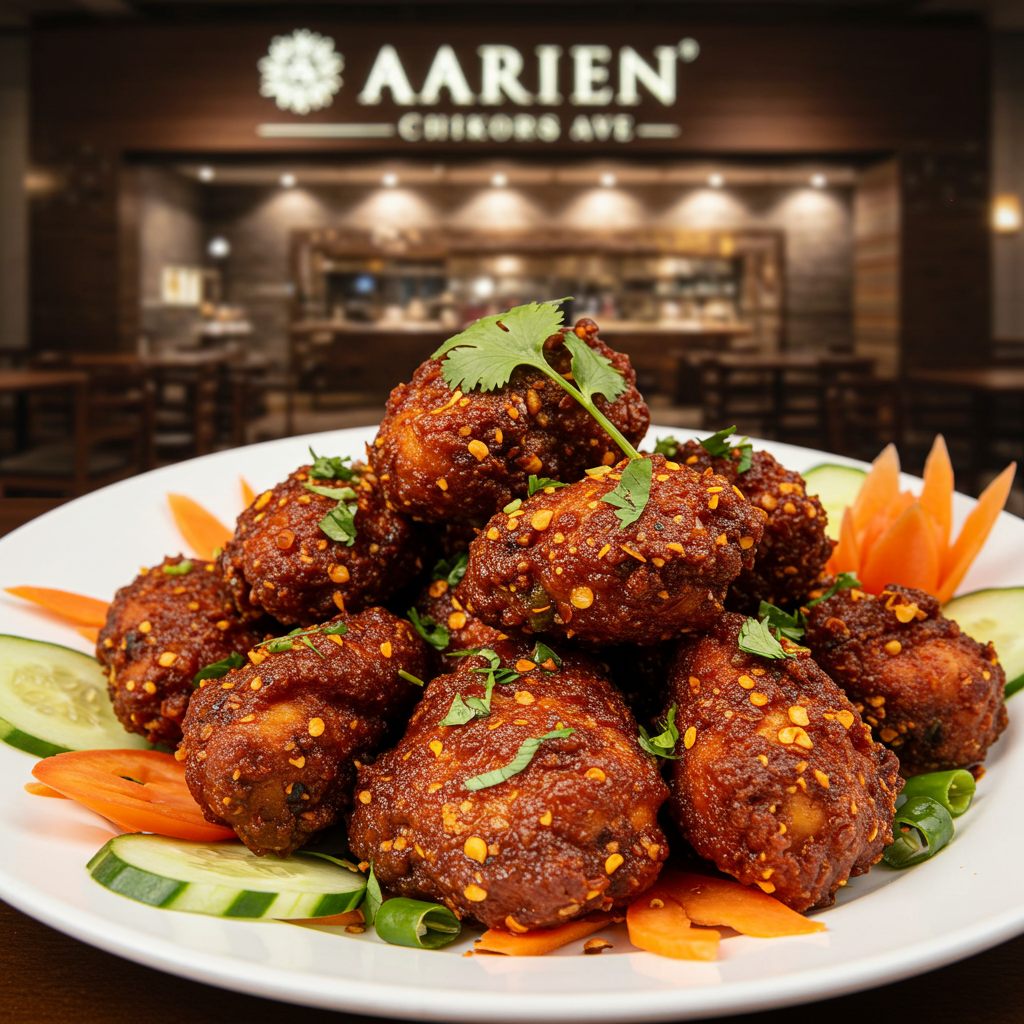 Aafrien Indian Restaurant, chilli chicken dry