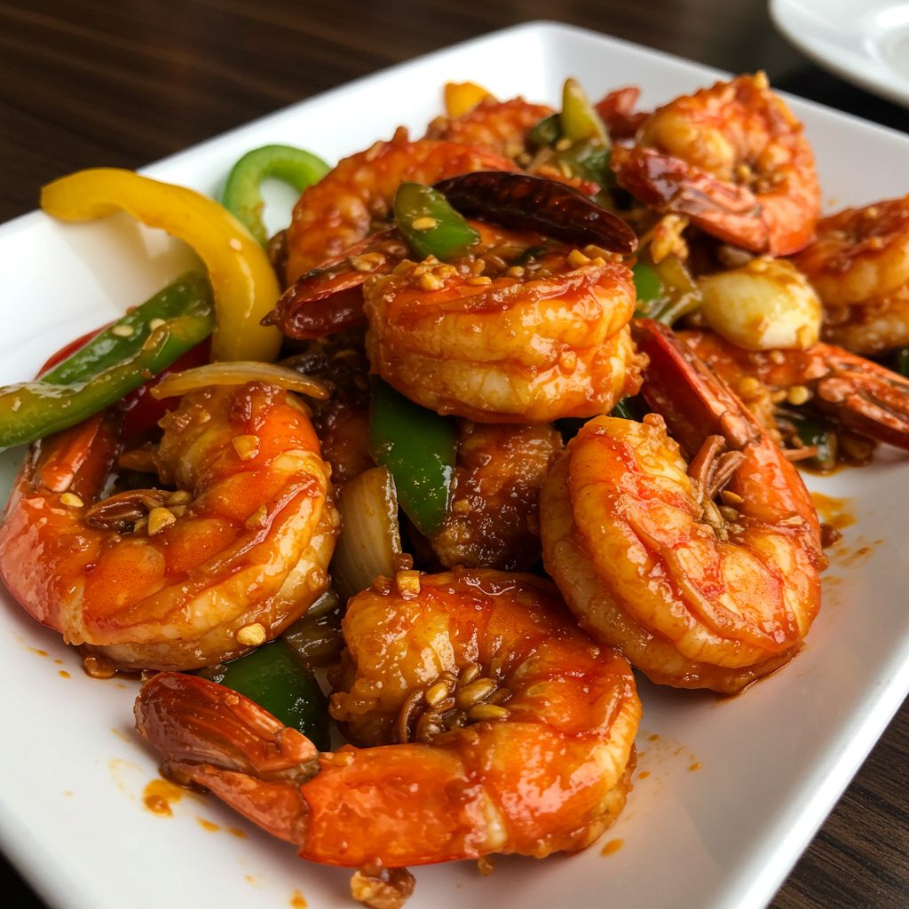 Aafrien Indian Restaurant, chilli prawns dry
